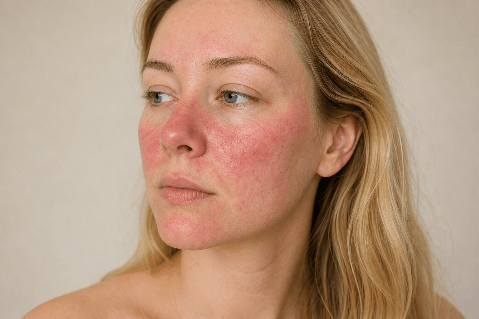 How to calm a rosacea flare without making it angrier - example skin