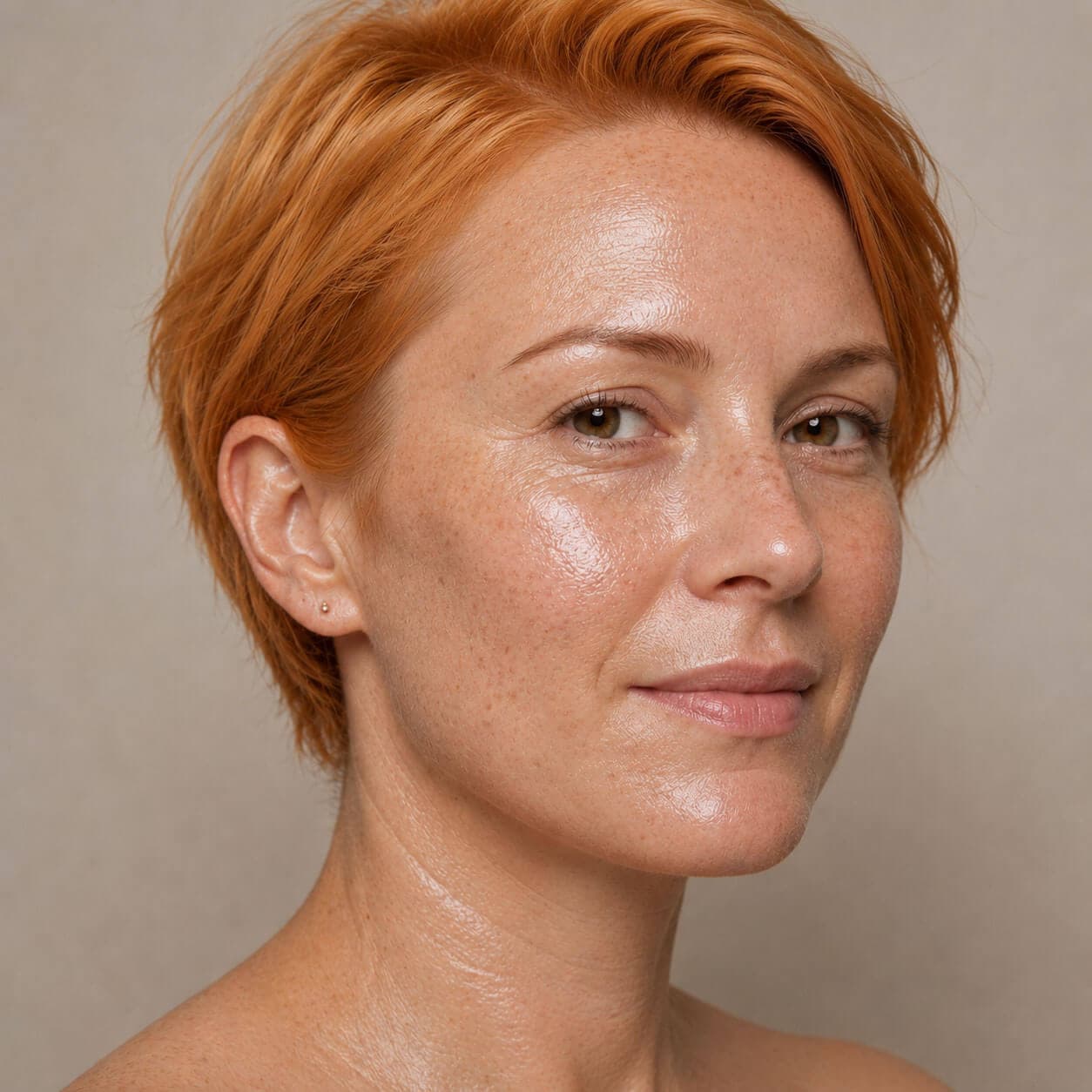 Oily skin — skin example