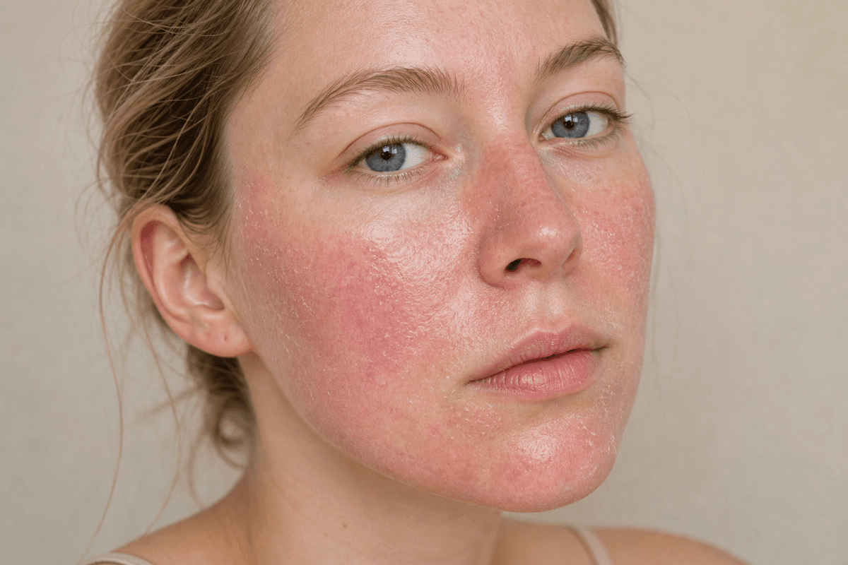 How to repair your skin barrier after over-exfoliating - example skin