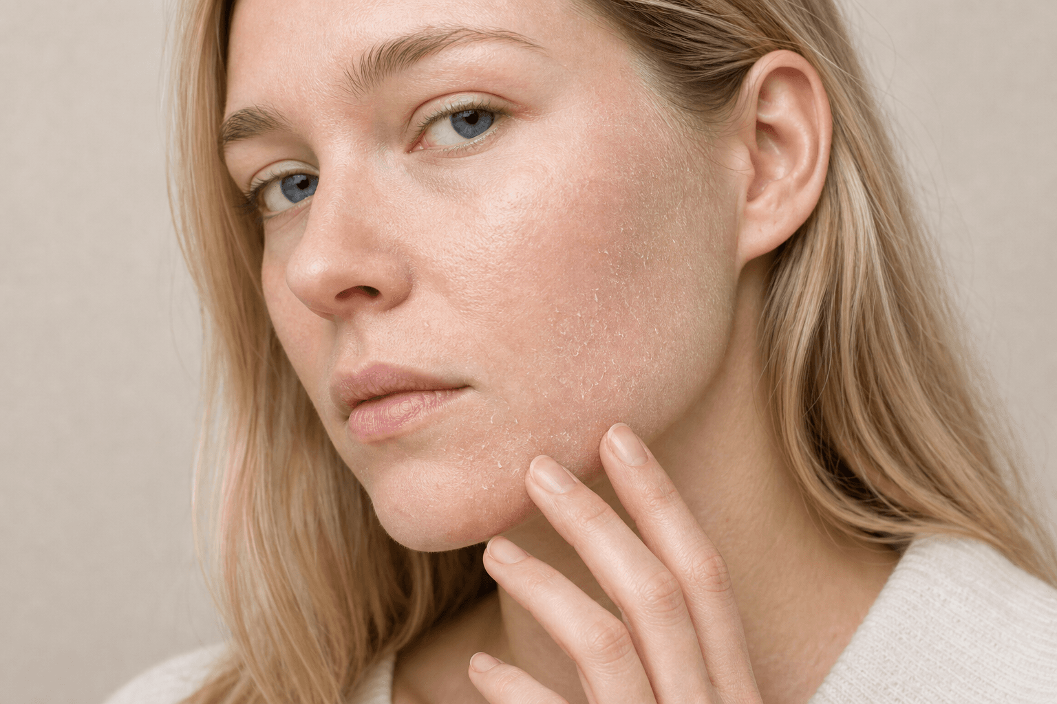 How to treat dry skin on your face without making it angrier - example skin