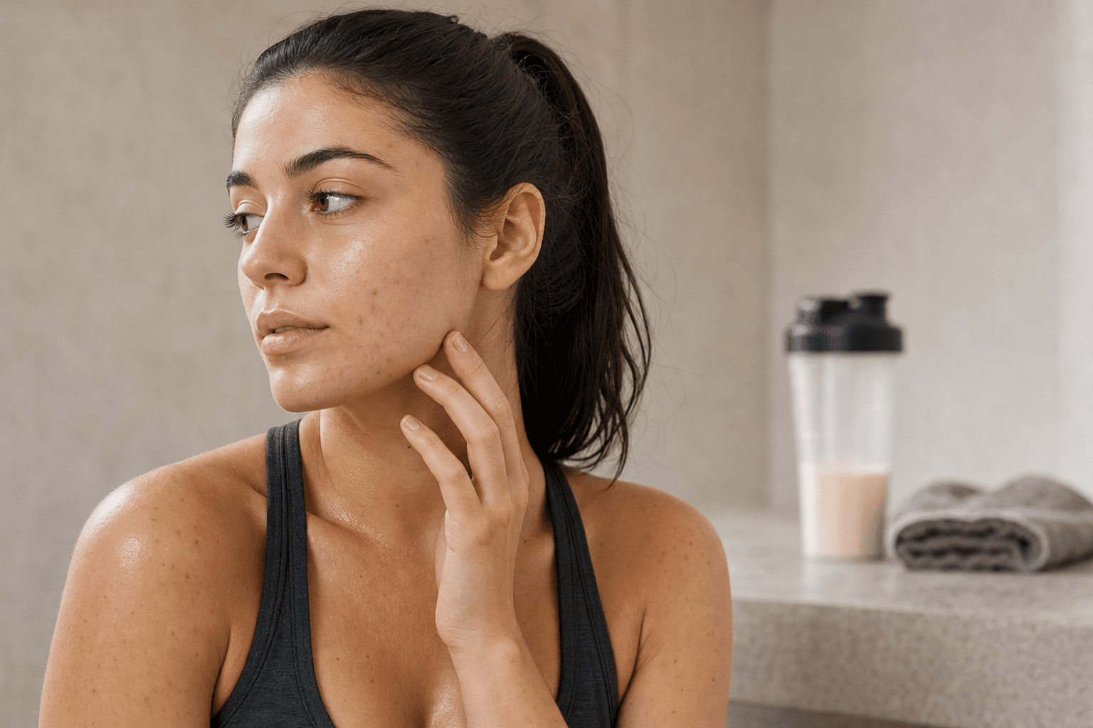 Whey protein and acne: when gym shakes may affect your skin - example skin