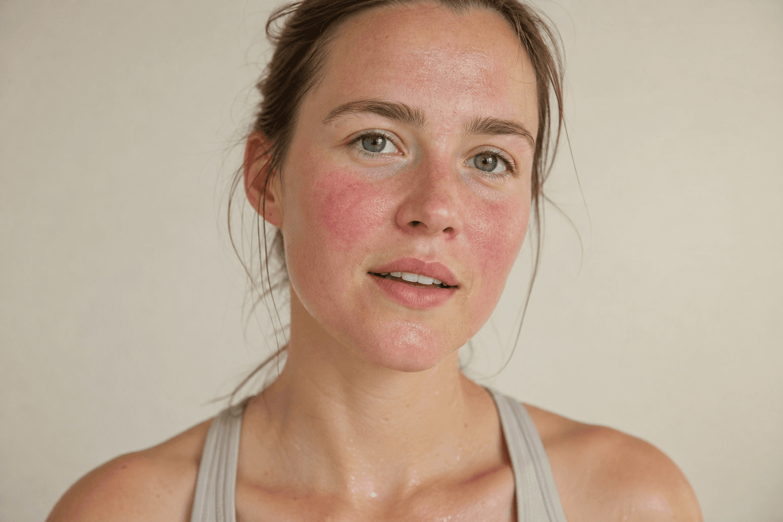 Why does my face get red after exercise?