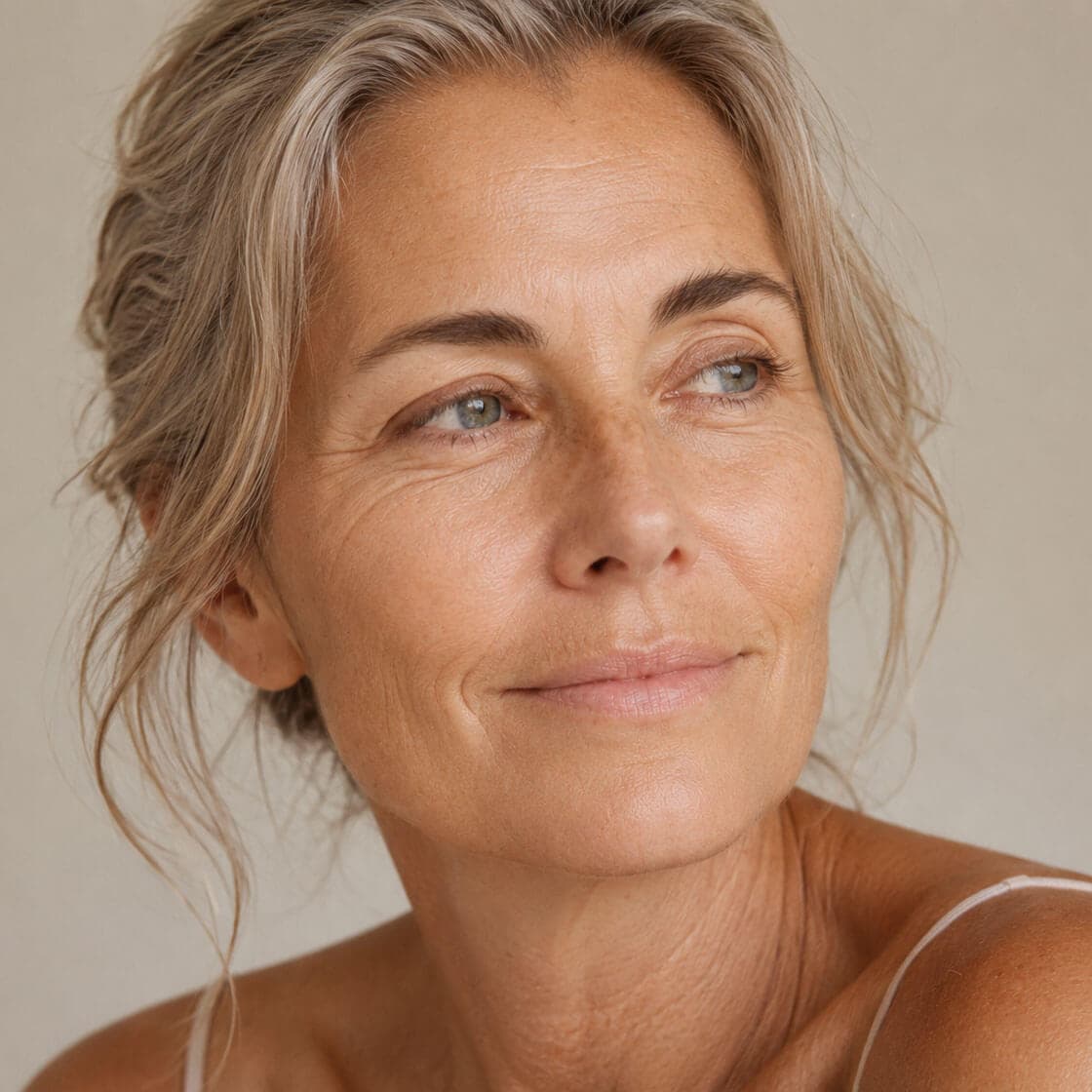 Signs of ageing skin example